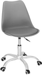 Brius Scaun birou ergonomic piele ecologica rotativ reglabil 150 kg, baza otel, gri (HF-0022)