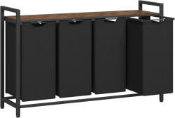 Brius Cos rufe 4x40l saci detasabili raft superior cadru metalic, 116x33x72 cm, organizare, maro negru (EZ-BLH401B01)