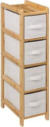 Brius Dulap 5Five Tidy Box cu 5 rafturi, carton presat si bambus, 33x19x78 cm, bej (JJ-174903)