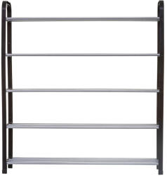 Brius Etajera pantofi 5Five din metal si plastic, 4 niveluri pentru 16 perechi, 70x19x76 cm, negru (JJ-160434) Pantofar