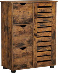 Brius Comoda cu 3 sertare si dulap, 60x30x80cm, maro rustic (EZ-BBK143X01V1) Comoda