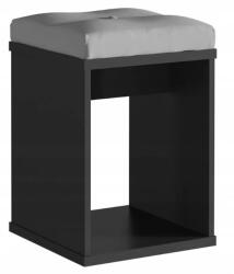 Brius Taburet masuta toaleta sezut confortabil pal laminat mat, 30x30x42 cm, design compact, negru (M1-TABORET_CZARNY_1/1)