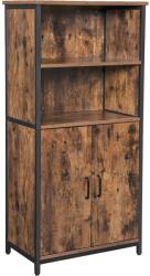 Brius Comoda rafturi tip bufet multifunctionala stil industrial, 35x60x125 cm, depozitare, maro rustic (EZ-LSC66BX) Comoda