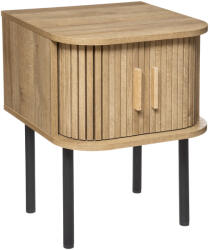 Brius Noptiera atmosphera colva 2 usi mdf picioare metalice, 40x40x53 cm, design scandinav, bej (JJ-184921)