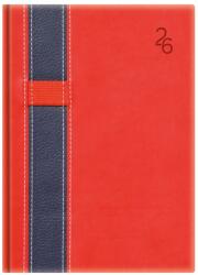 TopTimer Határidőnapló 2026, V021 A5 (Napi beoszt. ) PIROS-KÉK (26T021V-002)