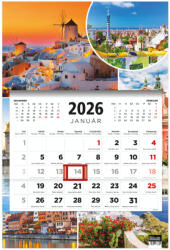 TopTimer T081 Speditőrnaptár 2026, 1 tömb, VÁROSOK (26T8100-013)