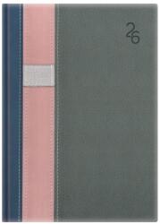 TopTimer Határidőnapló 2026, V021 A5 (Napi beoszt. ) KÉK-RÓZSA-SZÜRKE (26T021V-045)