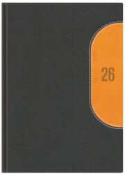 TopTimer Határidőnapló 2026, K021 A5 (Napi beoszt. ) FEKETE-SÁRGA (26T021K-003)