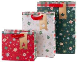 ARTEBENE ajándéktasak (18x25x8 cm ) fehér, csillagos (206285) karácsonyi (5) (206287)