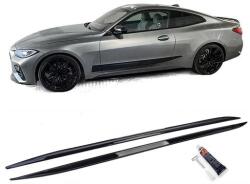  BMW G22 G23 M Performance stílusú lakkozott fekete alsó küszöb spoiler szett