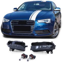  AUDI A5 8T 8F LCI 2011-2017 fekete füst búrás H8 ködlámpa pár