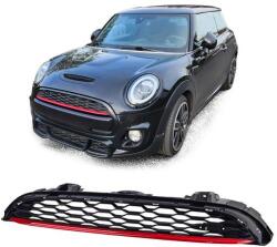 Mini Cooper F55 F56 F57 2014-2020 matt fekete hűtőrács piros csíkkal