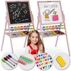 RicoKids 2az1-ben mágneses krétatábla Ricokids rózsaszín (780002)