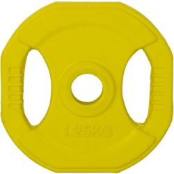 AktivSport Súlytárcsa Aktivsport 1, 25 kg sárga (LDBS-302_1,25KG) - s1sport Súlytárcsa