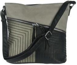 Feng Da Fekete-szürke-ezüst műbőr női oldaltáska Feng Da (7183 black)