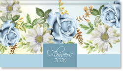 PD Period Flowers Zsebnaptár Fekvő Blue 2026 (P41144570)