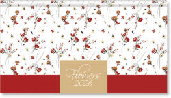 PD Period Flowers Zsebnaptár Fekvő White 2026 (P41144572)