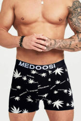 Dollcini Légáteresztő Pamut Férfi Boxeralsó - 95% Pamut, Levélmintás, 3 darabos szett - 3XL (ZZC_101_3XL)