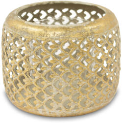 Art-Pol Fém lámpás, arany fém, 11x14x14cm (115943)