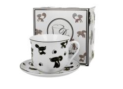 Duo Gift Porcelán csésze szett 450ml - Koty Czarne