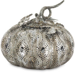 Art-Pol Lampion Dynia Metalowy metal srebrny 26x30x30cm (166115)