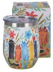 Duo Gift Rozsdamentes acél hőtartó pohár 330ml, Garden Felines