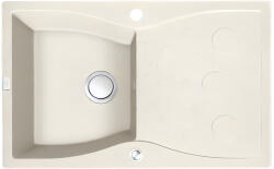 Laveo MOLOKIN jázmin gránit mosogató dugókiemelős szifonnal, 80x50 cm (SPO_J11T)