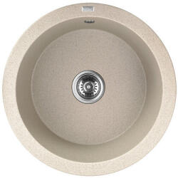 Laveo DAFNE egykör bézs mosogató helytakarékos szifonnal