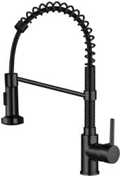 Laveo LOCO rugós zuhanyváltós matt fekete csaptelep