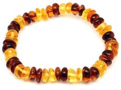R. M. ékszer Borostyán kerekített multi világos splitter karkötő (023704)