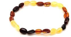 R. M. ékszer Borostyán vegyes pebble karkötő 6-8x4-6mm (023688)