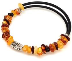 R. M. ékszer Borostyán splitter bagoly ezüst gyerek karkötő (023718)