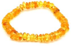 R. M. ékszer Borostyán kerekített sárga splitter karkötő (023698)