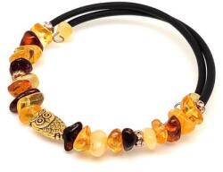 R. M. ékszer Borostyán splitter bagoly arany gyerek karkötő (023721)