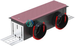 Zehnder - CLD-P 90 széles levegőnyílás ház 2 ComfoTube 90 szellőzőcső csatlakoztatható Magasság = 140 mm, hosszú oldalon csatlakozó (988320527)