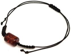 R. M. ékszer Borostyán állítható cérna henger karkötő 9x11-12mm (023730)