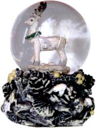 Szarvasi hógömb 7cm - karácsonyi dekoráció toboz talppal (1155393)