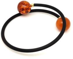 R. M. ékszer Borostyán memória drótos 2 golyó karkötő 14mm (023687)