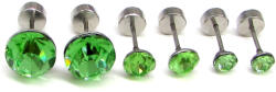 Trium Shine fülbevaló szett - peridot (bepattintós) 8 mm, 5 mm, 4 mm (2025100615)