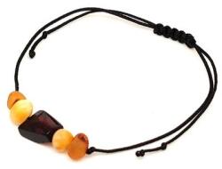 R. M. ékszer Borostyán állítható dobcsiszolat karkötő 5-8x10-14mm (023734)