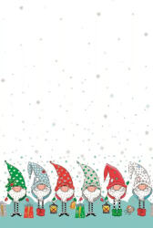  Karácsony Funny Gnomes papír asztalterítő 120x180 cm (PKK763648)