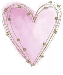  Szív Pastel Pink szalvéta 20 db-os 33x33 cm (PKK059283) - oliviashop