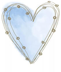  Szív Pastel Blue szalvéta 20 db-os 33x33 cm (PKK765819) - oliviashop