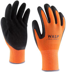 ROCK SAFETY Poliészter szerelőkesztyű hablatex tenyérmártással (WASP)