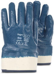 TOP BIG duplán nitril mártott védőkesztyű, erős kopásállóságú, kék, 10/XL