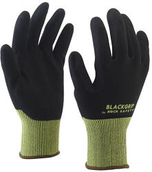 ROCK SAFETY Nylon/spandex szerelőkesztyű habnitril tenyérmártással (BLACKGRIP)