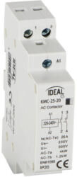  Ideal TS 230V AC, TH35, 25A 2N0/0NC moduláris kontaktor - 2 nyitó/0 záró, DIN sínre szerelhető, 5 év garancia (23251)