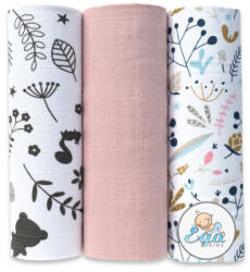 EGA Muszlin textilpelenka 3db-os Virágoskert