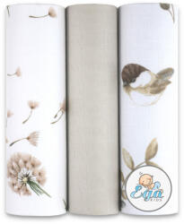 EGA Muszlin textilpelenka 3db-os Madárka