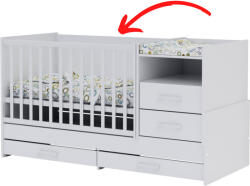 TODI White Bunny Hátsó oldalrács Kombi babaágyhoz